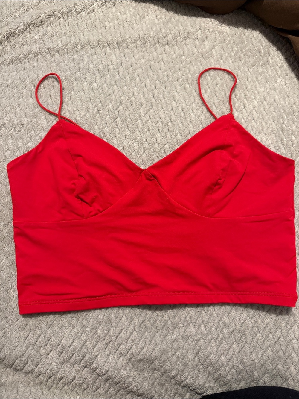 Garage Red Seamless Crop Bralette Tank